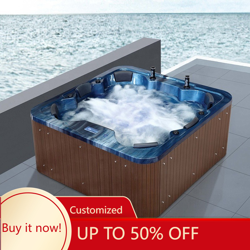 Spa Wellness Retreat - อ่างน้ำร้อนอัจฉริยะรุ่นใหม่ปี 2026 แบบปรับแต่งได้ - ระบบเพลงบลูทูธและสปาแบบน้ำตกสำหรับบาร์บีคิวหลังบ้าน/การพักผ่อนเพื่อสุขภาพ